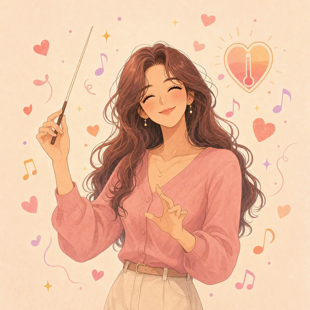 Konduktor Suhu Hati Ilustrasi watak
